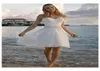 Högkvalitativ älskling Rhinestone Tulle Short Casual Beach Wedding Dress Bridal Gown 2625302