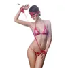 Cosplay Set Women Bra Open Crotch Lace Hot Transparent Dress Erotic Costumes Plus Size Sexy Lingerie