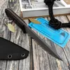 TOPS Knives Brakimo Hunting Fixed blade knife 5.25" D2 Carbon Tungsten Cerakote Drop Point Blade Nylon fibre Handles Outdoor Combat Military Knives With Kydex Sheath