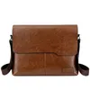 Briefcases PU Leather Men'S Briefcase Male Executive Document Shoulder Vintage Business Work Messenger Crossbody Side Designer Caddy Bag