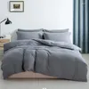 Ensembles de literie même couleur unie à la fois du textile à la maison douce 4 pcs pour le dortoir étudiant Camp King Size Counter