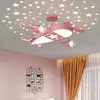 Luci a soffitto Sky Starry Airplane Light Romantico per bambini Moderno Creative Girl Girl Camera Lampade per decorazioni per bambini