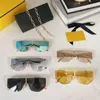 Designer fashion show style sunglasses with large frame and integrated shape eye protection F0093 womens luxury sunglasses delivery exquisite sweater chain