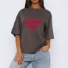 women T Shirt Designer 2024 New Large Size Spring Unisex Top T-shirt Set With Loose Bottom H1ch#