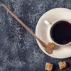 Scolle di caffè 3 pezzi 3 pezzi cucchiaio set posate insalata a mestolo in legno che mescola utensili a manico lungo per zuppa da cucina