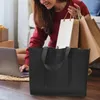 Förvaringspåsar 3 datorer handväskor icke-vävda shopping oxford tyg på återanvändbara hopfällbara unika matvaror