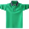 Kids Boys Polo Shirt Fashion Brand Design Children Casual Long Sleeve Tops For Teen Boy 4 6 8 10 12 14 Years Clothing 240319