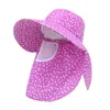Breda randen hattar öronflik solen hatt andas jakt utomhus ansikte nackskydd täcker uv skydd fritid kvinnor