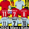 3xl 4xl 23 24 Portugal Ronaldo Soccer Jerseys Men Gets Kit Kit Women Player Version Sleeve Boys Football Shirt