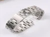 Nouvelle bande de montre en acier inoxydable solide de 22 mm 22 mm pour le déploiement de déploiement à extrémité courbe solide Bracelet de poignet pour hommes logo 015386416