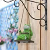Vases Decorative Hanging Pot Weather-proof Swing Frog Flowerpot For Indoor Outdoor Use Resin Figurine Planter Home Balcony