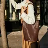 Sacchetti da sera giapponese semplice tote bot di buccia di lusso di grande capacità spalla per pendolare donna casual bolsos de mujer casual