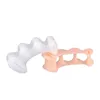 2st = 1Pair Hard Silicone Toe Finger Separator 3 Hole Hallux Valgus Orthopedic Spacers Bunion Overlapering Hammer Foot Corrector