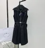 belt Designer dress sleeveless dress for woman fashion zipper pocket drawstring vest womens summer hoodie dresses casual lady tank top sexy clothing