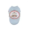 Abbigliamento per cani baby blu carino piccolo meidum abiti estivi camicie in denim xs-2xl Yorkshire teddy francese toro t merda