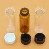 Storage Bottles 100PCS 20ml Amber Freeze Dried Powder Bottle Bayonet Essential Oil Separate Vials Cosmetic Packing Container Travel