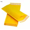 Mailers 20st/Lot Yellow Kraft Paper Bubble Bags Long Style Self Seal Yellow Mail Packaging Bubble Mailers vadderade kuvert