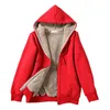 Women's Hoodies Dames Haped jas vaste kleur fleeced lady jas voorjaar