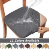 Couvriers de chaise amovible Washable Seat Dining Imperproofl El Colors Room Room Cover Elastic Spandex Home 13Solid for Cushion