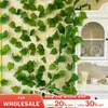 Fiori decorativi 6pcs/7pcs/9pcs Ivy Simulazione Vine Green Plant Decoration Home Strip Artificiale