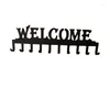 Hangers Key Holder For Wall Mount WELCOME (10-Hook Rack) Decor Metal Hanger Front Door Kitchen Store House Vehicle Keys