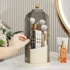 Förvaringslådor Makeup Brush Holder 360 ° Roterande hink Rack Eyebrow Pencil Box Desktop Lipstick Organizer