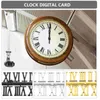 Wall Clocks 15 Sets Rome Roman Number Clock Repairing Accessories Replacement Digital Card Numerals Parts Plastic