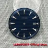 Zestawy Larimoker 33,3 mm Zielone świetliste pokrętło Watch Black/White/Zielone/Blue Dial With Fit NH35 Wybielcie mechaniczne Ruch mechaniczny Niestandardowy logo