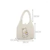 Bolsa hylhexyr feminino teta bolsa de bolsa como tecido bordo de urso de ombro bordo do crossbod shop shopper fofo para menina