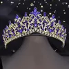 Clipes de cabelo elegante coroa barroca tiara para fábrica de noiva Jóias de noiva Jóias de meninas de aniversário