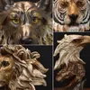 Figurines décoratives Vilead Animal Sculpture Lion Eagle Tiger Wolf Horse Statues Bureau Home Salle Shelf-Rack Decoration Accessoires