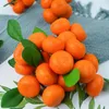 Dekorativa blommor konstgjorda orange spett konstmålning rekvisita dekor mandarin simulerad frukt 3,7 cm hem