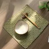 Masa paspasları yalıtım pedleri placemats farmhouse doğal modern dekorasyonlar dekoratif dokuma saman yemek