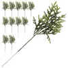 Decorative Flowers 12 Pcs Pine Needle Branch Artificial Needles Faux Tree Garland Xmas Gift Decor Branches Leaves Ornament Green Twigs
