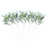 Fiori decorativi 5 pezzi Agnanti artificiali Agnanti a orecchie spray foglia gambe fogliame Picks Greenery for Home Wedding Fai da te artigianato floreale