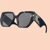 Óculos de sol requintados para mulheres pernas de grife com letras copos para mulheres praia de verão Dirigir polarizar os óculos de sol do sol FA0125 B4