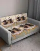 Krzesło obejmuje panda siedzącą na kanapie sofa retro sofa poduszka ochraniacza Ochraniacz rozciągnięcia wymienne elastyczne okniarki