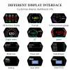 OBD2+GPS SMART Digital Head Up Display HUD CAR Elektronica Snelheidsmeter Alarmen Alleal Koelvloeistof Turbo Boost voor alle auto