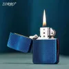 Zorro kerosene Lighter Original Copper Creative Color Separtationレトログラインディングホイールイグニッションライター喫煙男性の贈り物