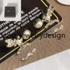 Lüks Saplama Küpe Tasarımcı Küpe Tasarımı Kadın Marka Mektubu Saplamaları 925 Gümüş Tasarımcı Takı Küpe Sevgililer Günü Nişan Düğün Hediyeleri Kutu ile
