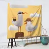 Tapisses Seagull Summer Mur Mur Tapestry Facile to Hanging Bedroom Perfect Gift Polyester Multi Style