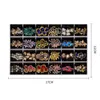 Luxury 24 Boîte de grille Boîte en alliage mélangé Nail Art Bijoux Charme Big Diamond Diamant Colorful Decoration Accessoires 240328