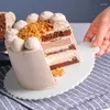 Bakformar 5st återanvändbara runda mousse tårta brädor plast bas muffin dessert bricka för hem bröllop födelsedagsfest