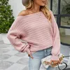 Pullover Frau Herbst Herumfelle Farbe Hollowout Batwing -Hülle von Schulterpullovers Pullover Frauen Drop Mmyz2059 240321