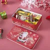 Gift Wrap 1pc Metal Christmas Box Rectangle Tins For Candy Cookies Great Card Packaging Kids Party Supplies Storage Case