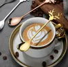Kahve Kepçeleri Karikatür Kaşığı 304 Paslanmaz Çelik Karıştırma Bal Dondurması Tatliyesi