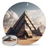 Tafelmatten Egyptische woestijnwolken Round Coffee Kitchen Accessoires Absorberende keramische onderzetters