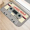 Teppiche Retro Kassette Musikband Fußmatten Eingang Teppich Wohnzimmer Teppiche Küche Nicht rutschende Teppichbadezimmer Schlafzimmer Dekor Home Toormat