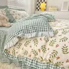 Hotellförsörjning sängkläder högklassig ren malad bomull en klass spets quilt set sovrum säng fyra bit set sovsalsbedblad tre stycken set duvet täckning set