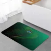 Carpets Green Peacock Feathers Floor Mat Entrance Door Living Room Kitchen Rug Non-Slip Carpet Bathroom Doormat Home Decor